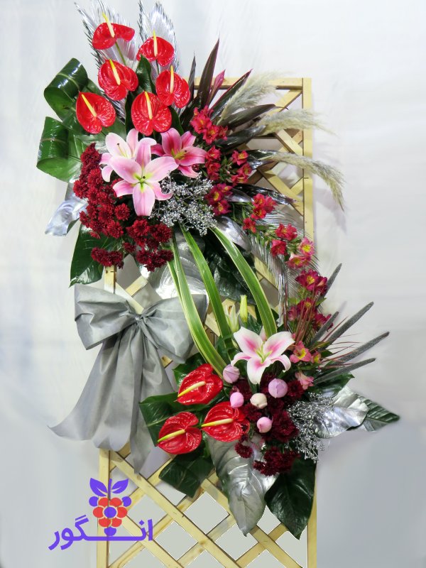 تاج گل تبریک - افتتاحیه - عقد و عروسی - شروع کسب و کار - نمایشگاه - سفارش تاج گل تبریک - گلفروشی آنلاین