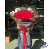 دسته گل رز 60 شاخه قرمز