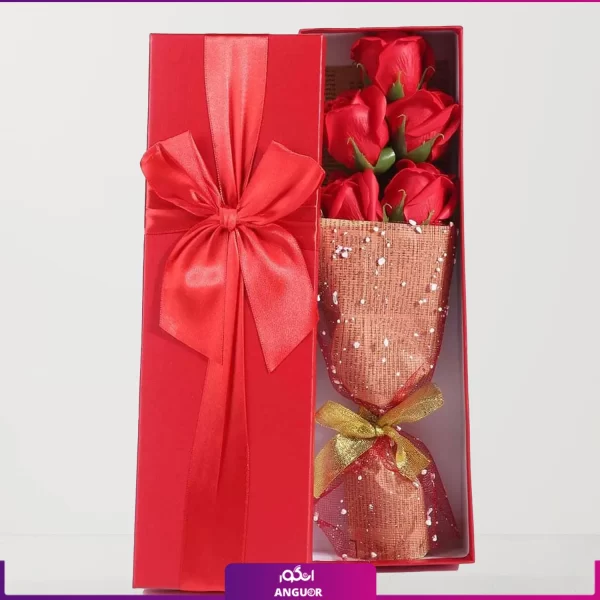 باکس گل رز- خرید آنلاین باکس گل رز سه شاخه