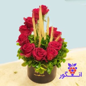 باکس گل رز قرمز - خرید آنلاین گل- گل ارزان