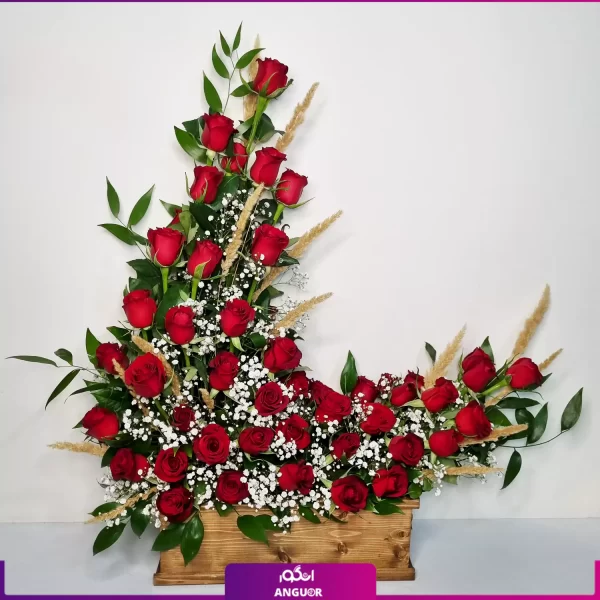 باکس گل خواستگاری- خرید آنلاین باکس گل خواستگاری- باکس گل رز- گل رز- انگور