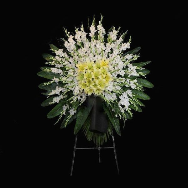 تاج گل مراسم ختم و عرض تسلیت یک طبقه و قیمت مناسب