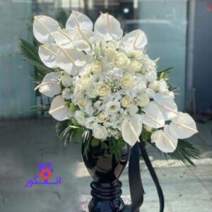 گلدان گل ترحیم- جام گل تسلیت- سفارش آنلاین گل ترحیم