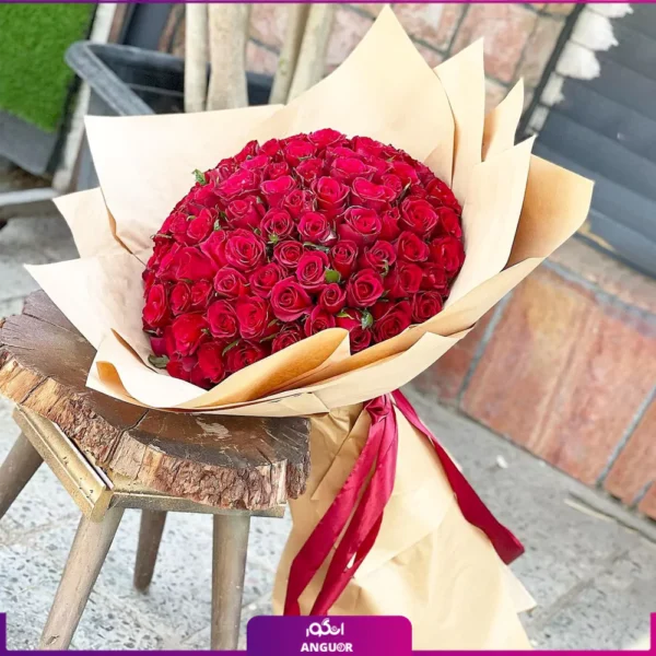 خرید آنلاین دسته گل - سفارش دسته گل رز قرمز