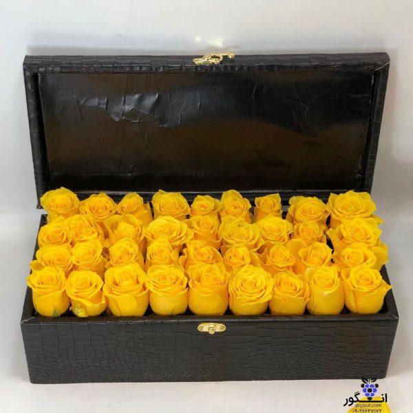 باکس گل رز زرد مناسب برای تولد