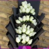 دسته گل رز سفید 40 شاخه ویژه مراسم چهلم - Image 2