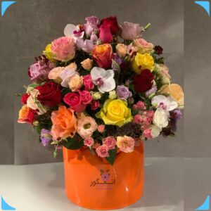 خرید باکس گل زیبای پاییزی گلمهر، سفارش باکس گل - گلفروشی آنلاین