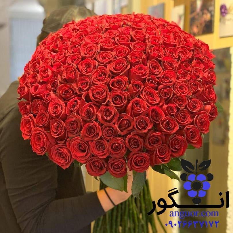 سفارش دسته گل 200 شاخه رز قرمز در تهران