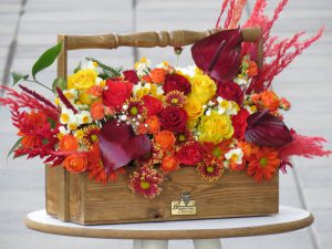 خرید آنلاین باکس گل پاییزی - خرید آنلاین گل - تبریک تولد پاییزی