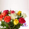 گلدان رز های رنگی 12 شاخه - Image 4