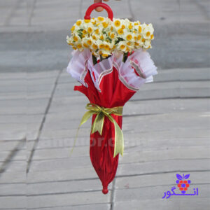 سفارش گل نرگس با تزئیین خاص گل چتری - خرید گل نرگس - گل لاکچری - سفارش آنلاین گل