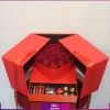 باکس گل رز تم قزمز- گل و شکلات- خرید آنلاین هدیه ولنتاین