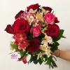 دسته گل رز و آلستر - خرید آنلاین گل - انگور