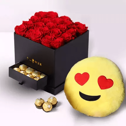 خرید باکس گل رز سرخ (ارسال گل به دبی)