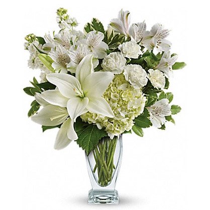 دسته گل Beautiful White (ارسال گل به هلند)
