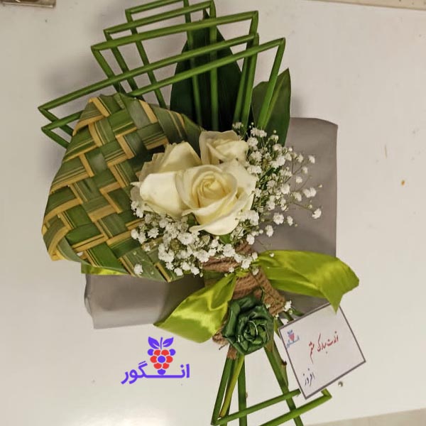 دسته گل رز سفید - خرید گل ارزان - گلفروشی آنلاین
