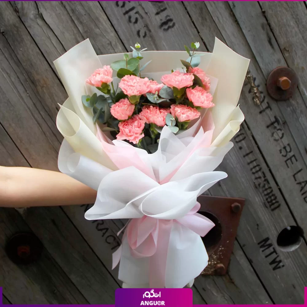 خرید آنلاین دسته گل میخک- گلفروشی آنلاین دسته گل میخک- دسته گل ارزان