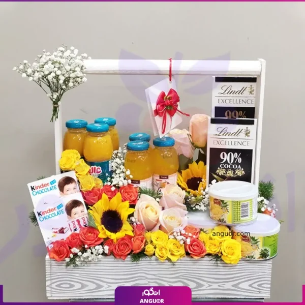 باکس گل عیادت از بیمار- باکس گل ویتامینه- خرید آنلاین گل - گلفروشی آنلاین انگور