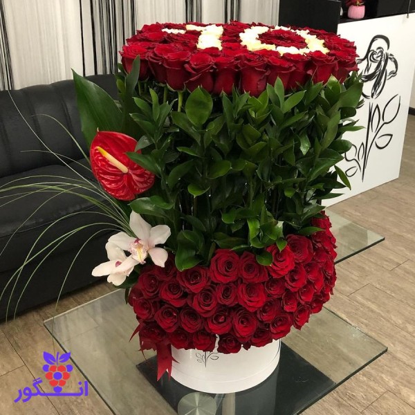 باکس گل رز لاکچری - خرید گل رز قرمز - گل فروشی آنلاین