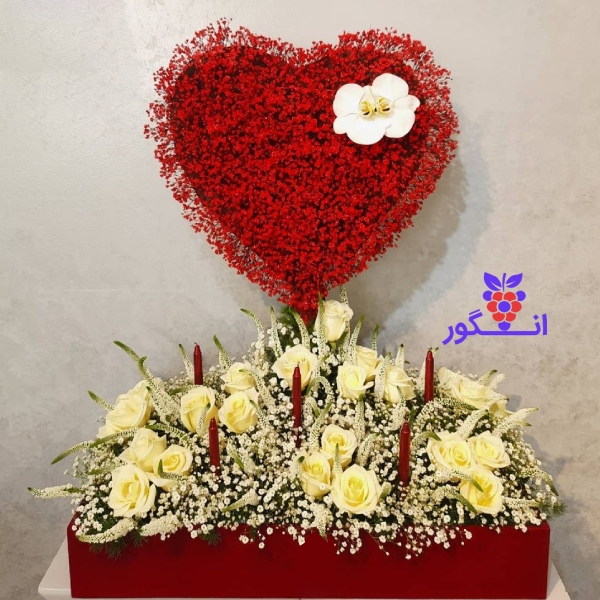 باکس گل زیبا مناسب برای خواستگاری، بله برون و مناسبت های عاشقانه، سفارش باکس گل- گلفروشی آنلاین