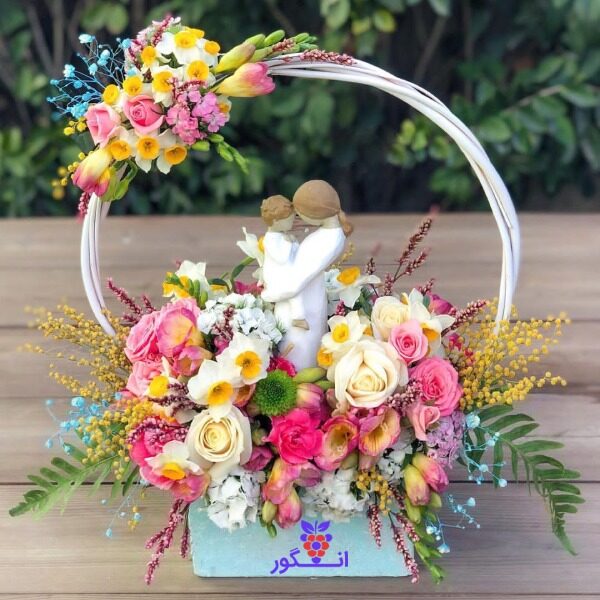 باکس گل زیبا برای روز مادر - خرید باکس گل - گل فروشی آنلاین