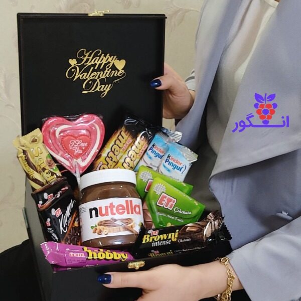 باکس هدیه شکلاتی ولنتاین - خرید باکس هدیه - گلفروشی آنلاین