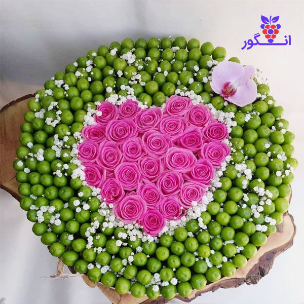 باکس نوبرانه آلوچه با رز صورتی