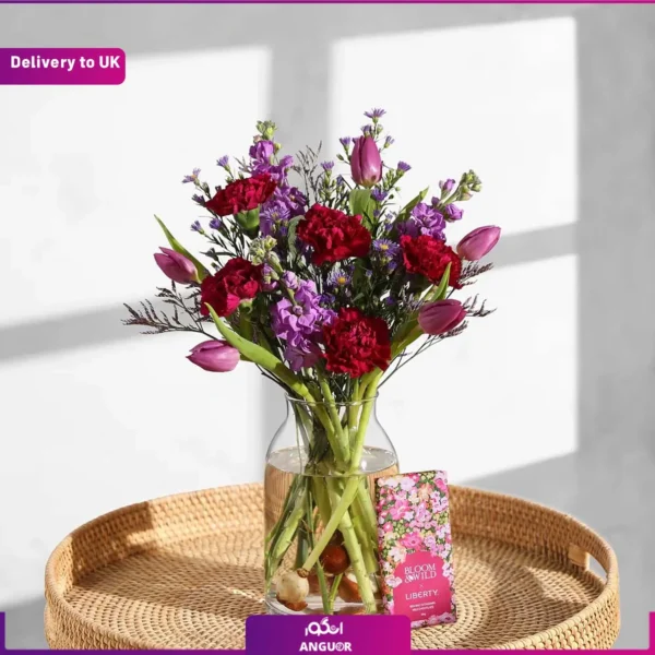 دسته گل میخک و لاله برای ارسال به انگلستان