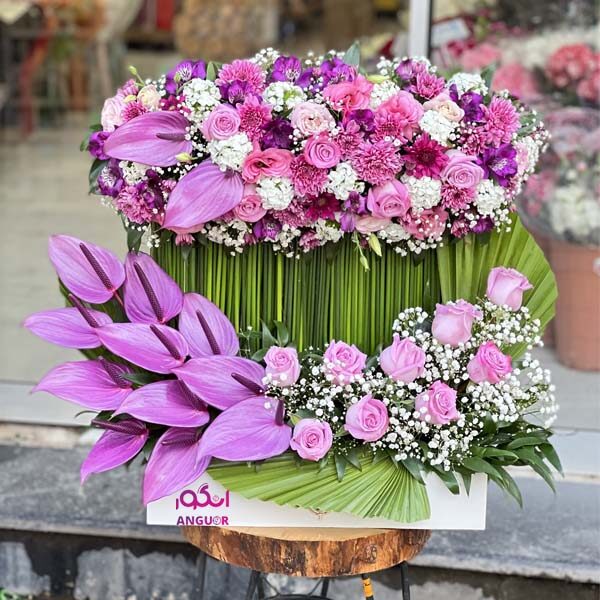باکس گل- خرید آنلاین باکس گل خواستگاری لاکچری- سفارش آنلاین باکس گل خواستگاری
