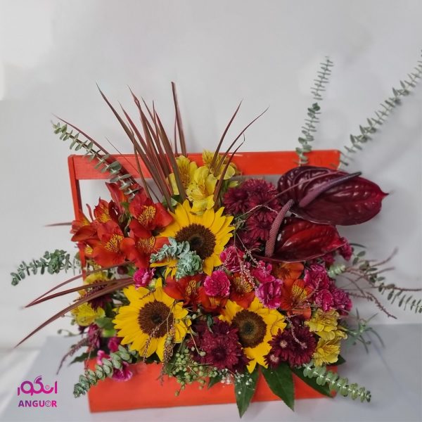 باکس گل پاییزه- خرید آنلاین باکس گل- خرید مستقیم از بازار گل