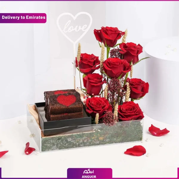 باکس گل رز و شیرینی و ارسال به امارات