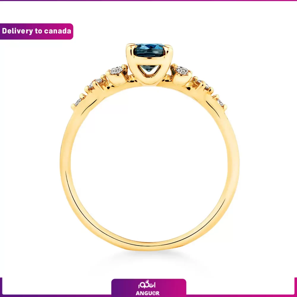 انگشتر  طلای زرد سنگ  توپاز 10عیار (تحویل در کانادا ) - Image 3