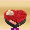 باکس گل قلبی گل و عروسک