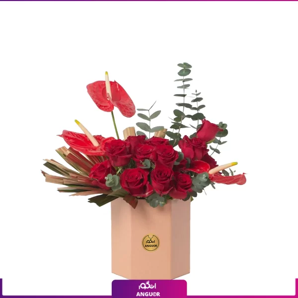 ارسال باکس گل رز- ارسال گل رز - خرید گل آنتوریوم
