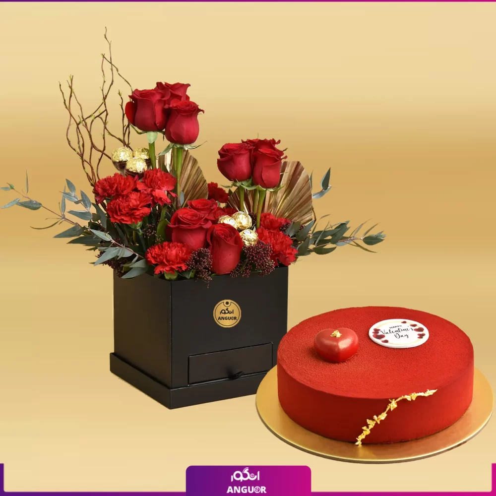 Box of red Flowers (طرح بین الملل کلاسیک) - انگور