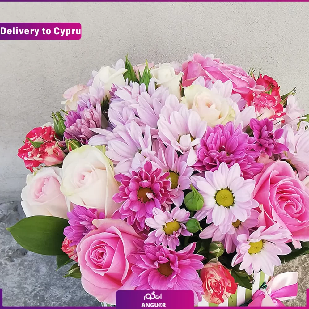 خرید باکس گل- ارسال باکس گل به خارج-ارسال هدیه به قبرس-انگور