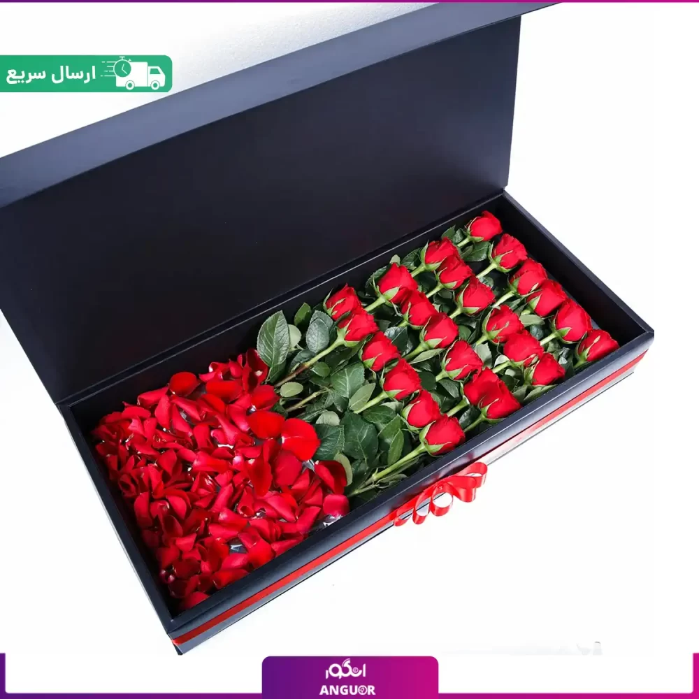 Red roses flower box - انگور
