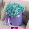 باکس گل ژیپسوفیلا فیروزه ای (گل عروس)- خرید باکس ژیپسوفیلا - انگور