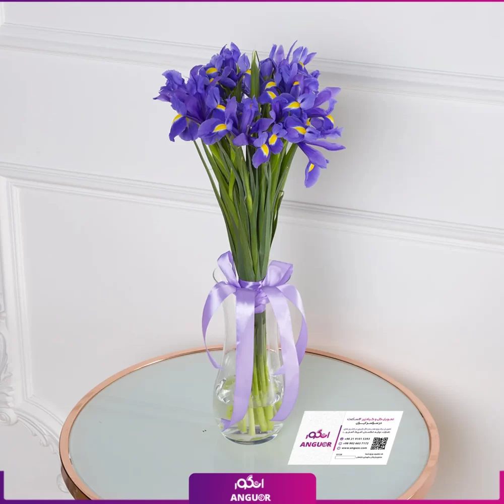خرید دسته گل کوچک زنبق با گلدان شیشه ای -عکس+قیمت - انگور