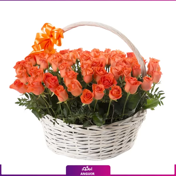 خرید سبد گل - سفارش سبد گل آنلاین - گل رز رنگ خاص - انگور