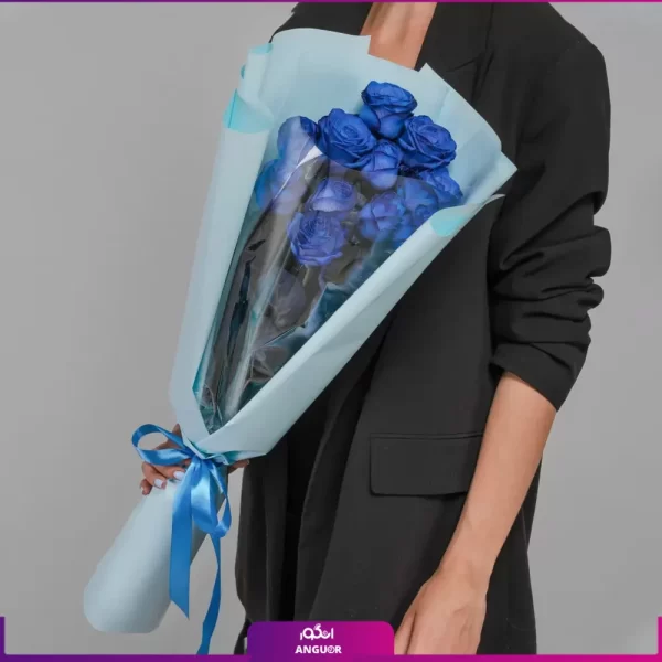 سفارش و خرید دسته گل رز کوچک-دسته گل رنگ خاص - خرید 11 شاخه گل رز