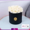 خرید باکس گل 19 شاخه - سفارش آنلاین گل - باکس گل رز سفید - انگور