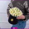 باکس گل سفید -خرید باکس گل رز - سفارش باکس گل 19شاخه-انگور