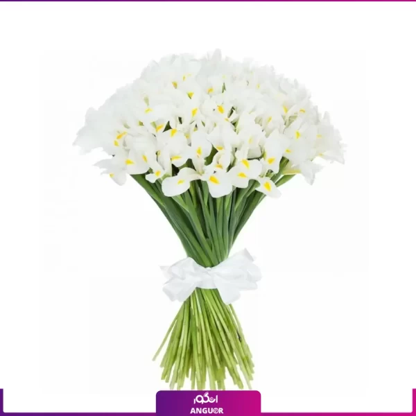 خرید دسته گل زنبق سفید - سفارش آنلاین گل -انگور