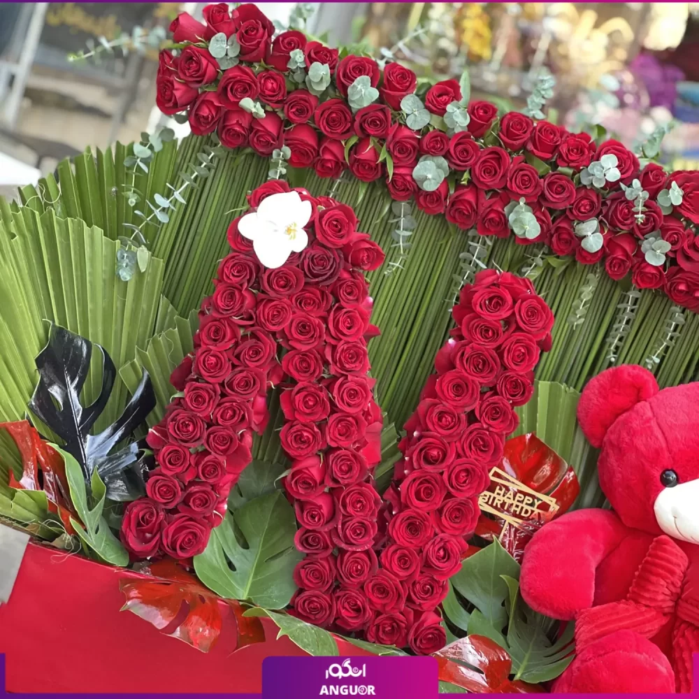 خرید و سفارش باکس گل - خرید باکس گل لاکچری - باکس گل رز-انگور