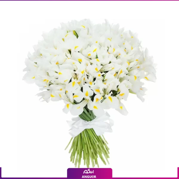 سفارش دسته گل زنبق سفید - هدیه گل -انگور