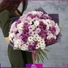 خرید گل داوودی - خرید گل تم بنفش - خرید دسته گل داوودی - انگور