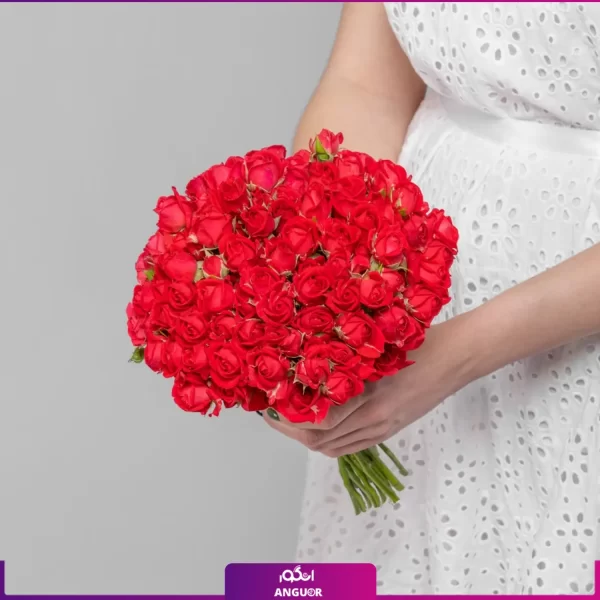 خرید دسته گل رز مینیاتوری - دسته گل فرمالیته عروس- -خرید آنلاین گل - عکس +قیمت - گلفروشی آنلاین انگور