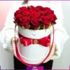 خرید وسفارش باکس گل رز -سفارش باکس گل رز 15شاخه- انگور