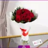 خرید دسته گل رز قرمز - سفارش دسته گل رز قرمز با کاغذ- دسته گل رز قرمز 9 شاخه-انگور